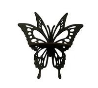 ALOEU Estante de almacenamiento de cristal de mariposa hueco de madera negra, estante de almacenamiento de madera para almacenamiento de aceites esenciales de piedras preciosas, regalo para mujeres,