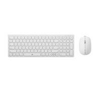 Alogic Echelon Compact Set | Teclado inalámbrico Bluetooth + Ratón | Disposición Alemana | Bluetooth 3.0 + 5.0 | USB-C recargable | Blanco