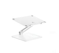 Alogic elite aluminum laptop stand wireless charger white