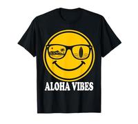 Aloha Beach Sonrisa Cara Hawaii Surf Océano Verano Isla Vibes Camiseta