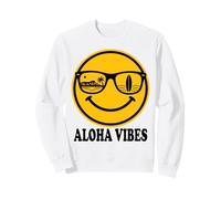 Aloha Beach Sonrisa Cara Hawaii Surf Océano Verano Isla Vibes Sudadera