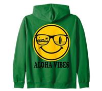 Aloha Beach Sonrisa Cara Hawaii Surf Océano Verano Isla Vibes Sudadera con Capucha