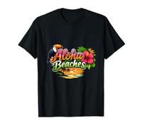 Aloha Beaches - Fiesta de Vacaciones permanentes con gráfico Tropical Camiseta