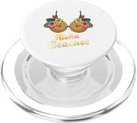Aloha Beaches Funny Summer Coconut & Flower Bra Mujer PopSockets PopGrip para MagSafe