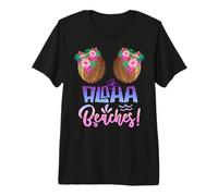 Aloha Beaches - Sujetador Hawaiano de Coco Tropical Camiseta Premium