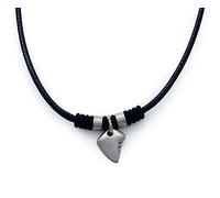 Aloha Collar para Hombre con Diseño de Diente de Tiburón en Acero Inoxidable, Idea de Regalo para Hombre, Talla Única, Acero inoxidable, Sin objeto