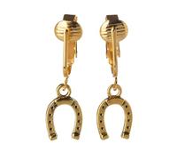 Aloha Earrings Pendientes colgantes de clip en tono dorado sin perforación, One Size, Metal, Sin piedra preciosa