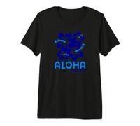 Aloha Hawaii Blue Hibiscus Camiseta Premium