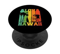 Aloha Hawaii, Palmas de Playa, Modo Vacay Activado, Vacaciones Hawaianas PopSockets PopGrip Adhesivo