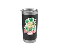 Aloha Hawaii Paradise Vacaciones de verano en la isla tropical Vaso térmico de acero inoxidable de doble pared