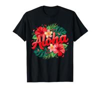 Aloha Hawaiian Floral Paradise Tropical Summer Vibes Camiseta