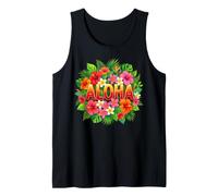 Aloha Hawaiian Flowers Tropical Island Paradise Camiseta sin Mangas