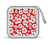 Aloha Hawaiian Hibiscus - Divertida funda organizadora para CD con capacidad para 40 DVD, para coche, hogar, viajes