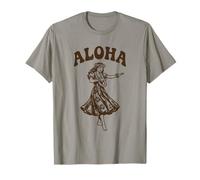 Aloha Hawaiian Hula Dancer Retro Luau Tropical Hibiscus Art Camiseta