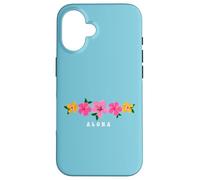 Aloha Hibiscus Flowers Hawaiian Islands Hawaii Surfer Carcasa para iPhone 16