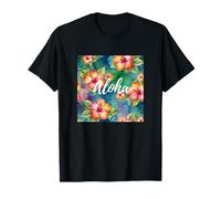 Aloha Hibiscus Flowers oahu maui Kauai Live pono Luna de Miel Camiseta