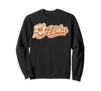 Aloha Hibiscus Hawaii, Estilo Retro, Surf, Isla Tropical de los 70 Sudadera