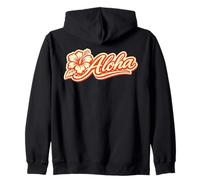 Aloha Hibiscus Hawaii, Estilo Retro, Surf, Isla Tropical de los 70 Sudadera con Capucha