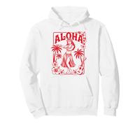 Aloha Hula Dancer Hibiscus Palm Trees Ukelele Retro Girl Art Sudadera con Capucha