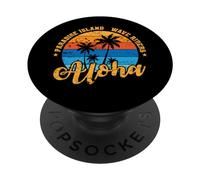 Aloha Paradise Island Wave Rides Surf PopSockets PopGrip Adhesivo