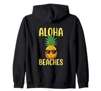 Aloha Playas Vacaciones Tropicales Océano Surfer Island Paradise Sudadera con Capucha