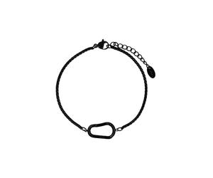 Aloha® Pulsera con mosquetón para montaña, escalada y senderismo. Idea de regalo. Para hombre y mujer. Ajustable. Acero, Talla única, Acero inoxidable, No es una piedra preciosa