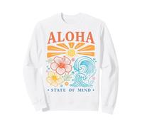 Aloha State of Mind, Hibisco Tropical Hawaiano, Olas de Sol Sudadera