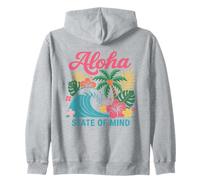 Aloha State of Mind Retro Wave Palmera Hawaii Beach Mujer Sudadera con Capucha