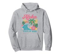 Aloha State of Mind Retro Wave Palmera Hawaii Beach Mujer Sudadera con Capucha