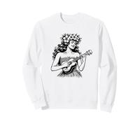 Aloha Ukelele Hula Haku Lei Hawaii Sudadera