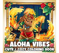 Aloha Vibes: Sunny Days Coloring Pages Featuring Charming Beachside Character Illustrations for Adults and Teens Seeking Relaxation and Joy