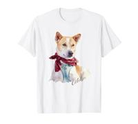 Aloka - El Paseo por la Paz Perro Difundiendo Esperanza Acuarela Camiseta gráfica económica, Hombre, Blanco, XL