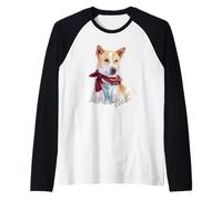 Aloka - El Paseo por la Paz Perro Difundiendo Esperanza Acuarela Camiseta Manga Raglan