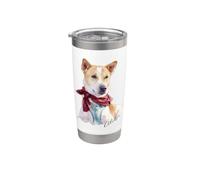 Aloka - El Paseo por la Paz Perro Difundiendo Esperanza Acuarela Vaso térmico de acero inoxidable de doble pared