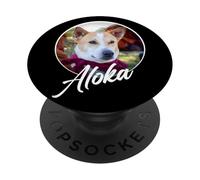 Aloka - El Paseo por la Paz Perro Monje Esparciendo Esperanza PopSockets PopGrip Adhesivo