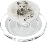 Aloka The Walk for Peace Dog Spreading Hope Indian Ink Art PopSockets PopGrip para MagSafe