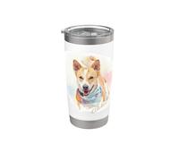 Aloka - The Walk for Peace Dog Spreading Hope Watercolor Vaso térmico de acero inoxidable de doble pared