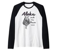 Aloka - Walk for Peace Monks with Aloka Dog Camiseta Manga Raglan