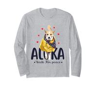 Aloka - Walk for Peace Monks with Aloka Dog Manga Larga
