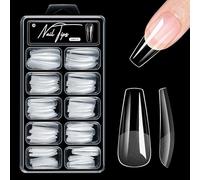 Alomd/ataúd/cuadrado/stilettos, uñas postizas acrílicas transparentes, 10 tamaños, uñas postizas a presión para extensiones de uñas DIYS