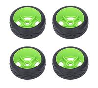 Alomejor 1/8 GT RC Fuerte Agarre en Ruedas de Carretera Resistente Al Desgaste para Coches de Carreras Caucho Plástico Juego de 4 (Green)