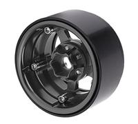 Alomejor 1.9 Beadlock Wheels RC Car 5 Hoyos Lluvias de Aluminio Aleación Lock Alejo Diseño de Piel para la Piel para Scx10 90046 D90 HSP HPI (Ti)