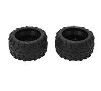 Alomejor 1 par de Neumáticos de Coche RC Duraderos a Escala 1/16 con Fuerte Agarre y Rendimiento de Manejo, para Coche de Control Remoto Scx10 /10, Caucho/Negro, 2 X Neumáticos