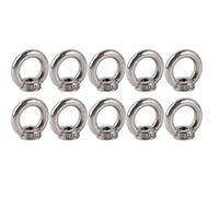 Alomejor 10 Anillos de Tuerca de Elevación de Acero Inoxidable, Cierre de Alta Resistencia para Maquinaria y Equipos Forestales (M8)