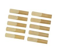 Alomejor 10 Cañas para Saxofón Tenor, Bb Resistencia 2.5 Caña Natural de Madera, con Respuesta de Vibración Sensible para Práctica y Actuación