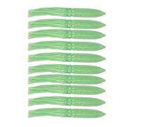 Alomejor 10 Piezas Señuelo de Calamar Señuelo de Pesca de Calamar de Silicona Cebo de Falda Luminosa de 30 Cm con Gancho Ojos Grandes Suaves y Realistas Falda Gruesa para Pescadores de Pesca (Green)