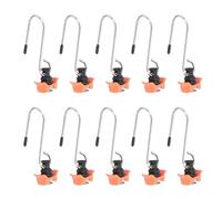 Alomejor 10 Uds. Accesorios de Pista en L, Ganchos de Anclaje Resistentes, Control de Carga de Capacidad de 110 Libras para Remolques de Camionetas (Orange)