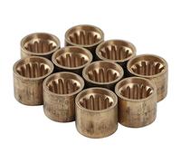 Alomejor 10 Uds. Casquillos de Puntas para Tacos de Billar de Cobre Duraderos para Accesorios y Herramientas de Reparación de Piscinas, para Entusiastas del Billar, Hechos de Material de Cobre (9,5