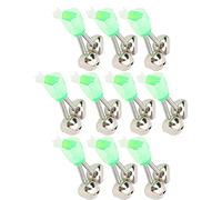 Alomejor 10 Uds. De Alarmas De Mordedura De Pesca en Espiral Doble De Acero Inoxidable, Herramienta De Sonido Claro para Caña De Pescar De Carpa, Noche Al Aire, 2,6 Oz