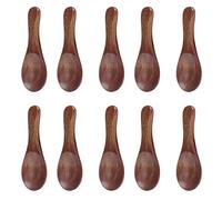 Alomejor 10 Uds Mini Cucharas de Madera Cucharas para Condimentar Ecológicas para Cocina y café para Uso Doméstico